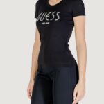 T-shirt Guess CN SS GUESS LOGO TEE Nero - Foto 4