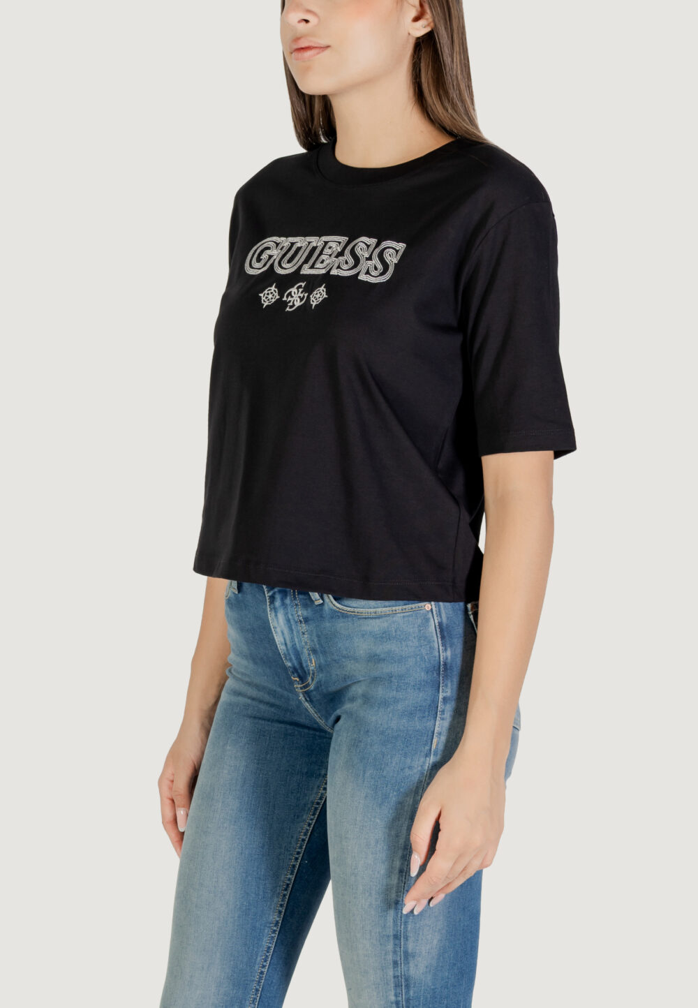 T-shirt Guess Active GLORIA BOXY T-SHIRT Nero - Foto 4