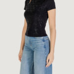 T-shirt Guess SS MOCK NECK ALL OVER 4G TEE Nero - Foto 4