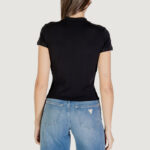 T-shirt Guess SS MOCK NECK ALL OVER 4G TEE Nero - Foto 5