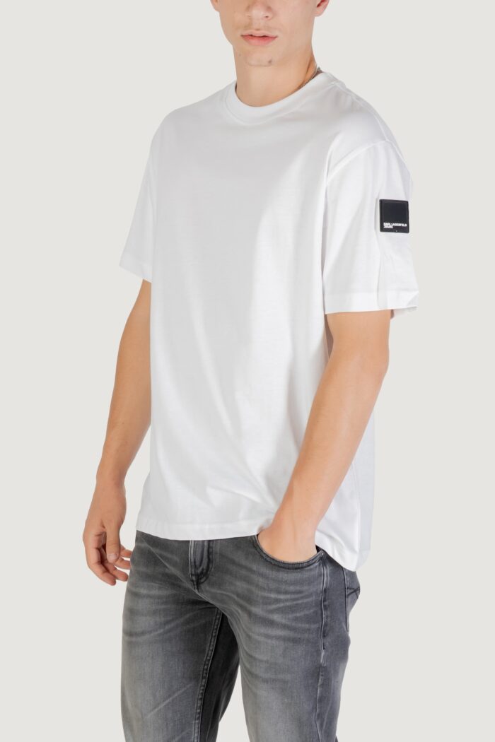T-shirt Karl Lagerfeld KLJ REG RUBBER PATCH TEE Bianco – A3M17003