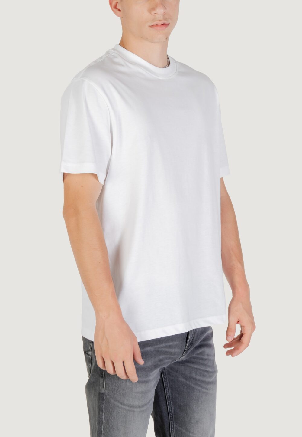 T-shirt KARL LAGERFELD KLJ REG RUBBER PATCH TEE Bianco - Foto 3