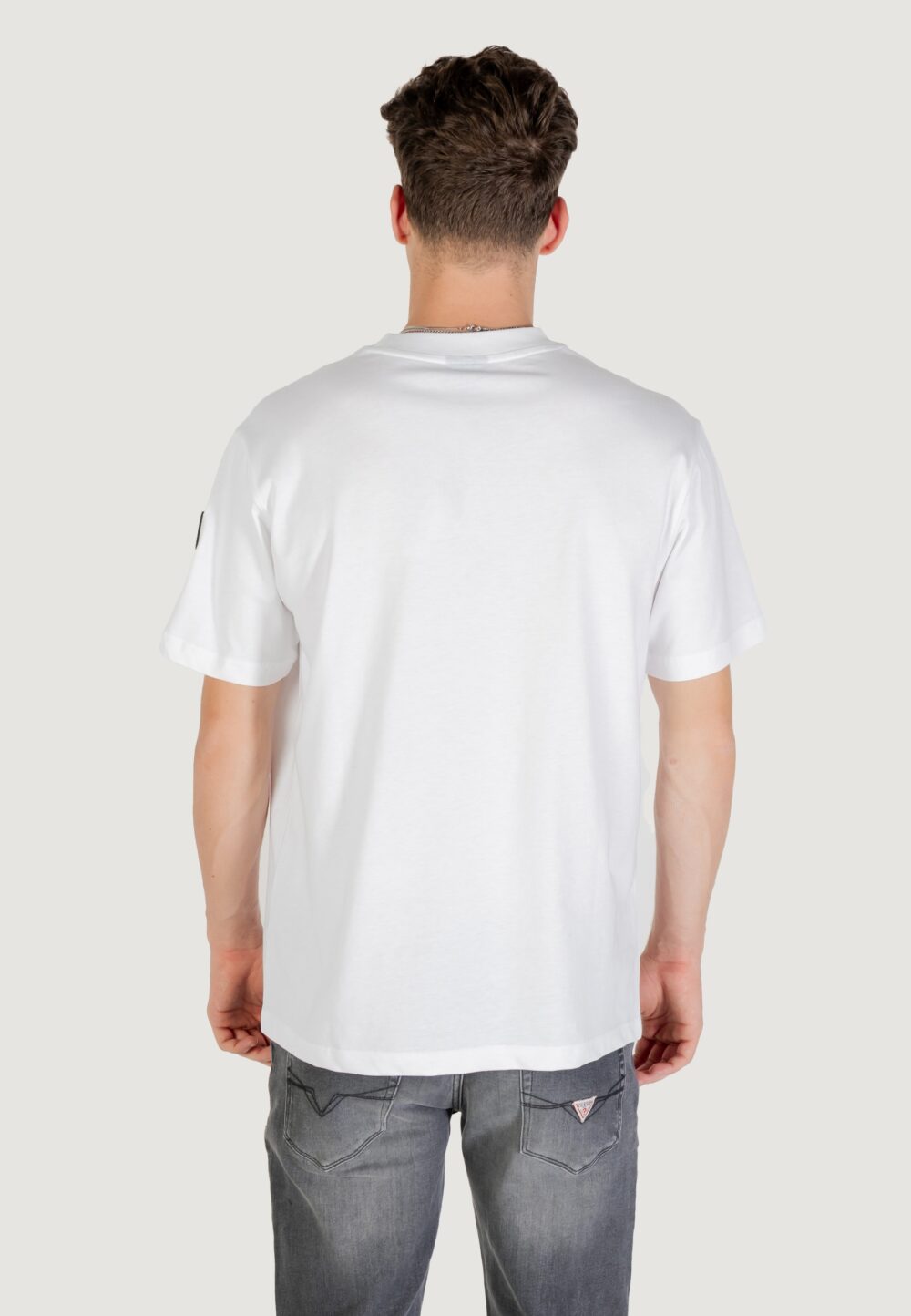 T-shirt KARL LAGERFELD KLJ REG RUBBER PATCH TEE Bianco - Foto 4