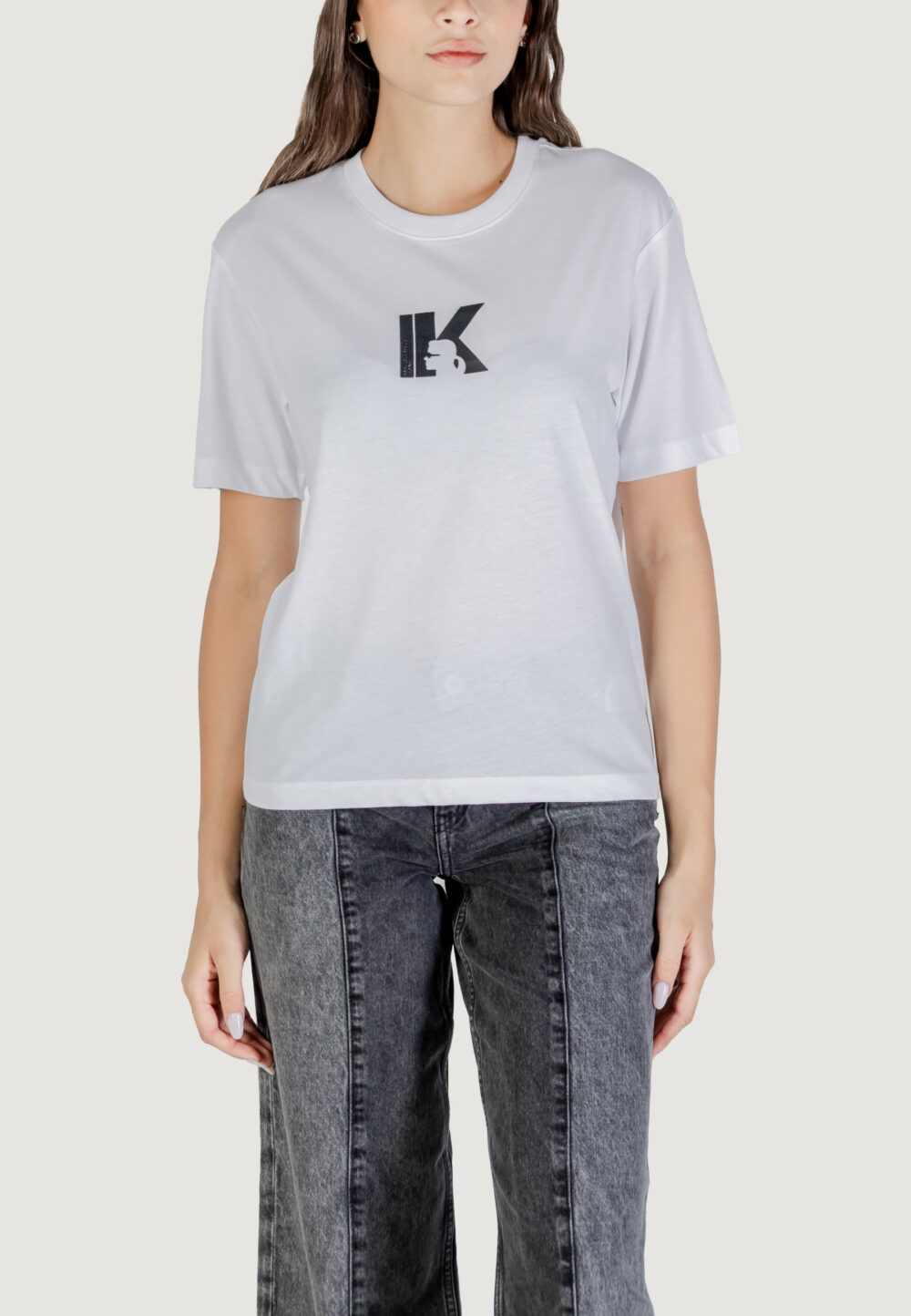 T-shirt Karl Lagerfeld Jeans KLJ REG K LOGO TEE Bianco - Foto 2