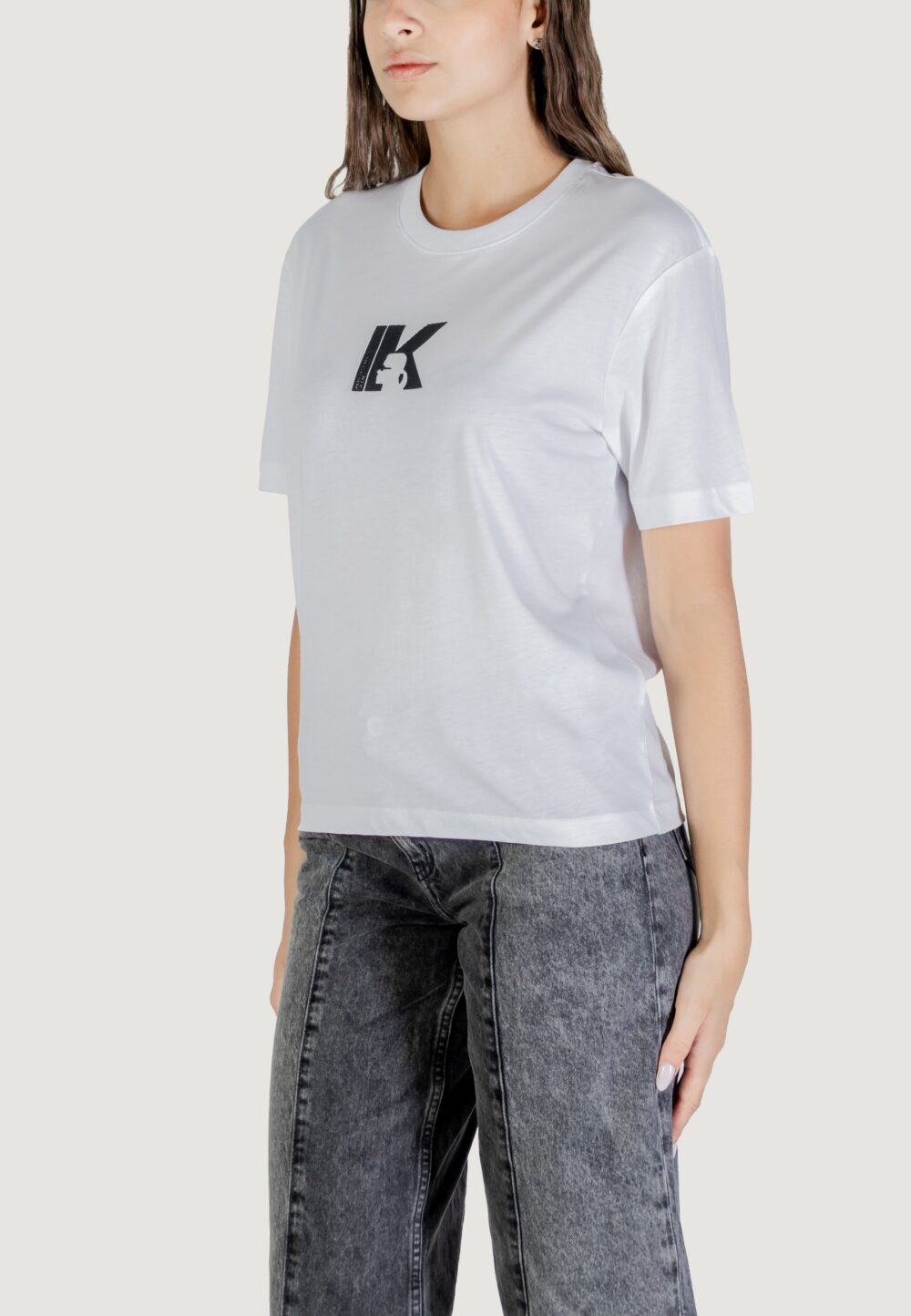 T-shirt Karl Lagerfeld Jeans KLJ REG K LOGO TEE Bianco - Foto 3