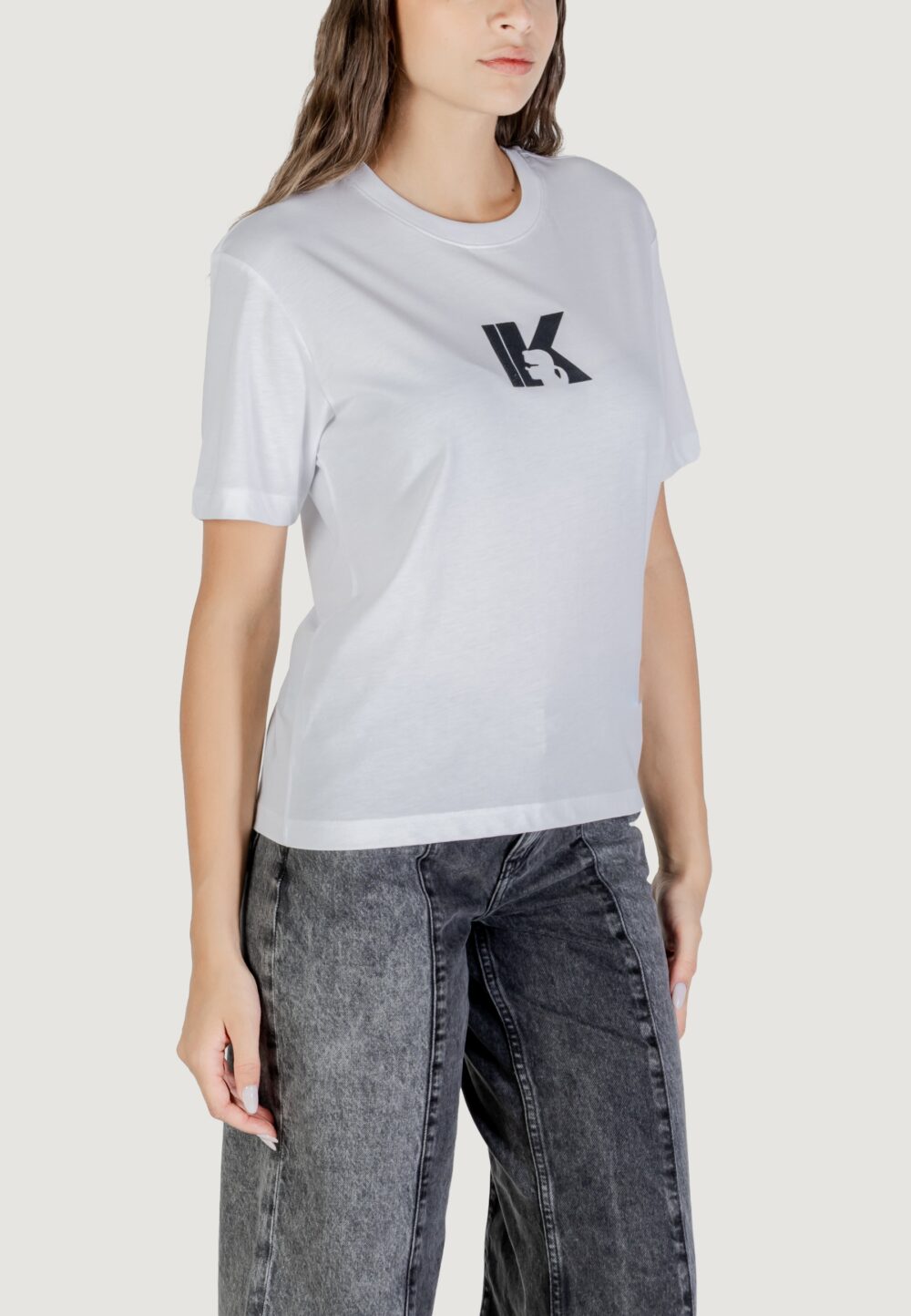 T-shirt Karl Lagerfeld Jeans KLJ REG K LOGO TEE Bianco - Foto 4