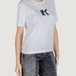 T-shirt Karl Lagerfeld Jeans KLJ REG K LOGO TEE Bianco - Foto 4