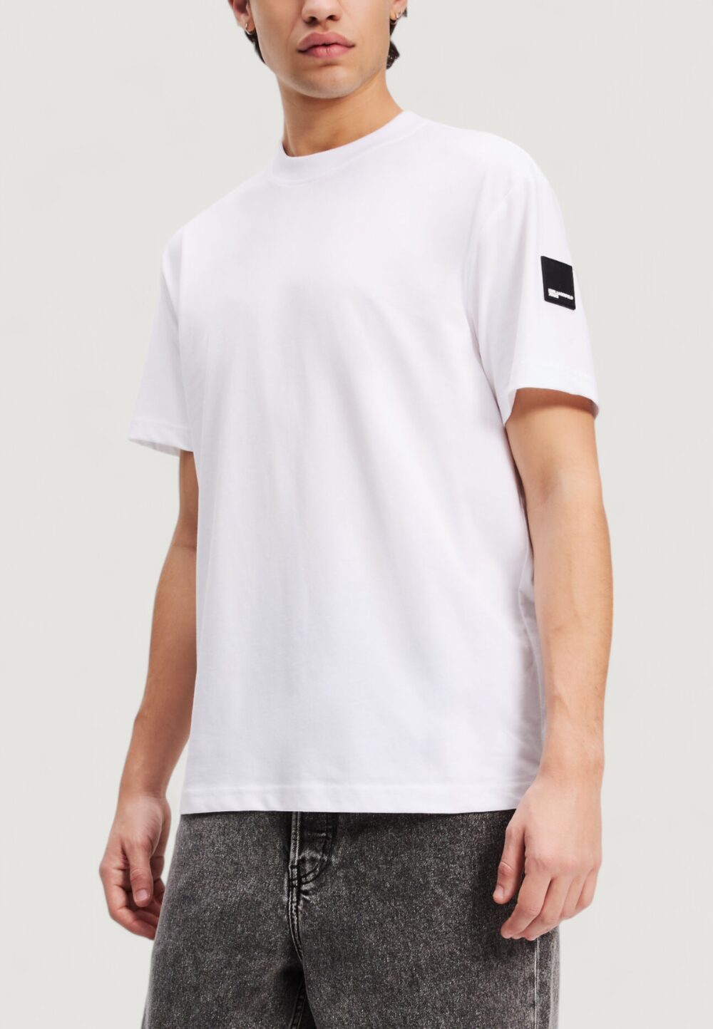 T-shirt Karl Lagerfeld Jeans KLJ REG RUBBER PATCH TEE Bianco - Foto 1