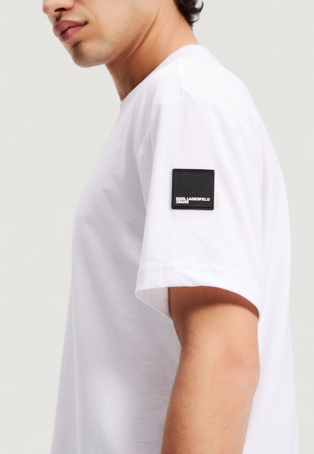 T-shirt Karl Lagerfeld Jeans KLJ REG RUBBER PATCH TEE Bianco - Foto 2