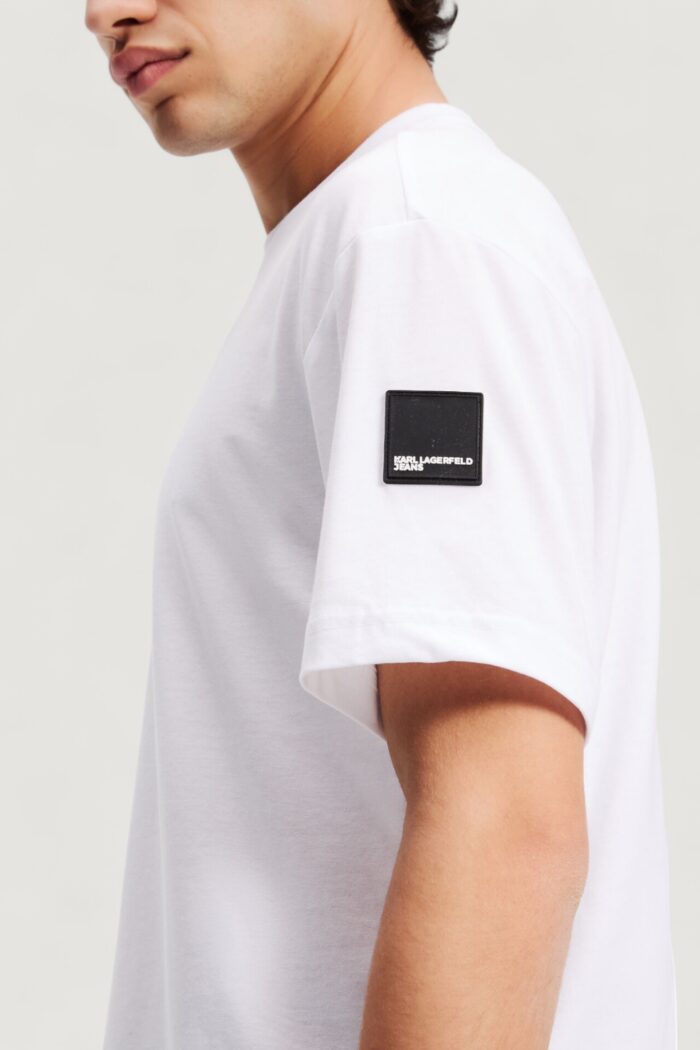 T-shirt Karl Lagerfeld Jeans KLJ REG RUBBER PATCH TEE Bianco