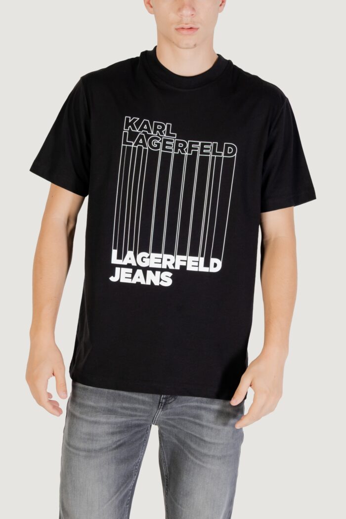 T-shirt Karl Lagerfeld KLJ REG BARCODE TEE Nero – A3M17002