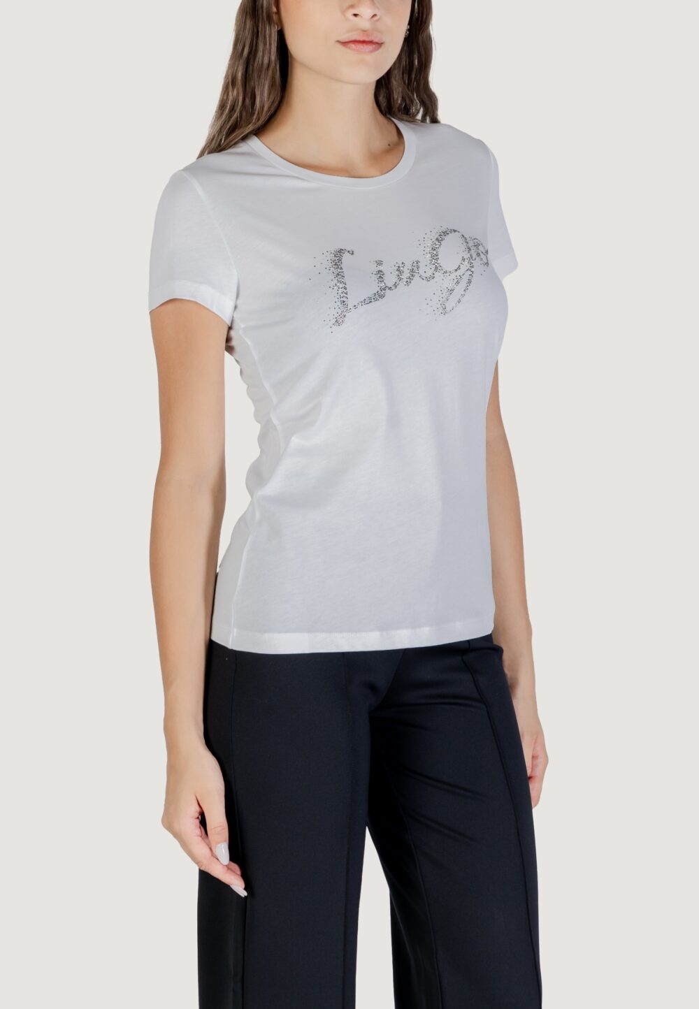 T-shirt Liu-Jo ECS T-SHIRT MODA M/C Bianco - Argento - Foto 4