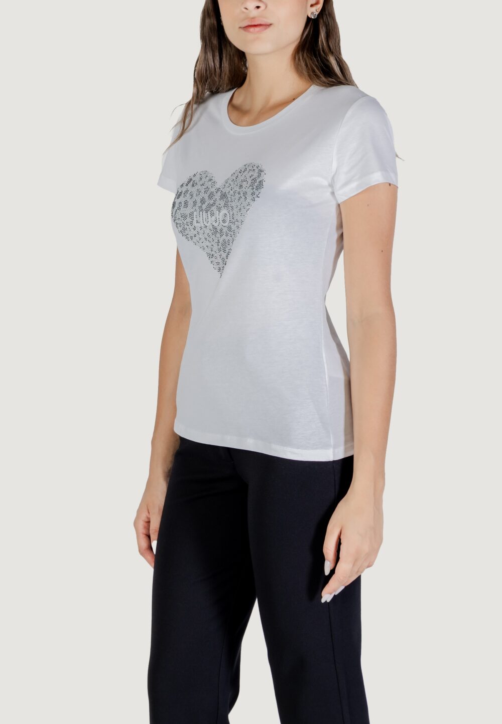 T-shirt Liu-Jo ECS T-SHIRT MODA M/C Bianco - Foto 3