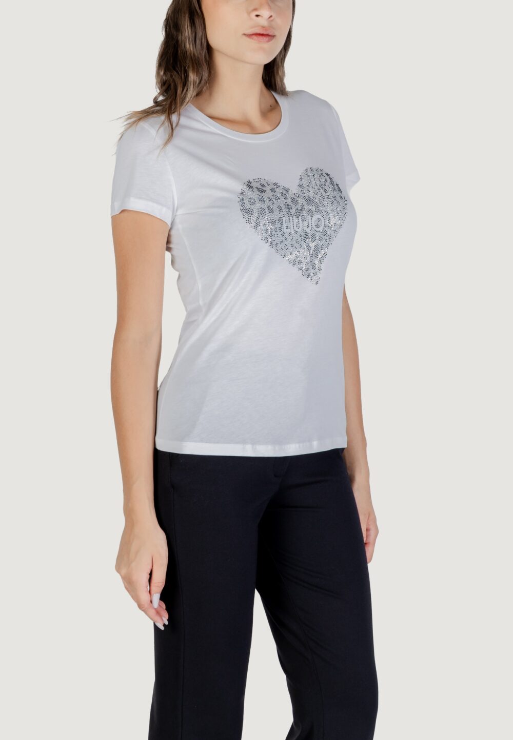 T-shirt Liu-Jo ECS T-SHIRT MODA M/C Bianco - Foto 4