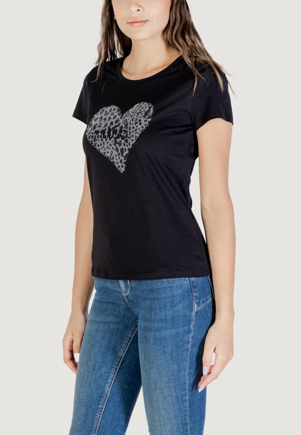T-shirt Liu-Jo ECS T-SHIRT MODA M/C Nero - Foto 3