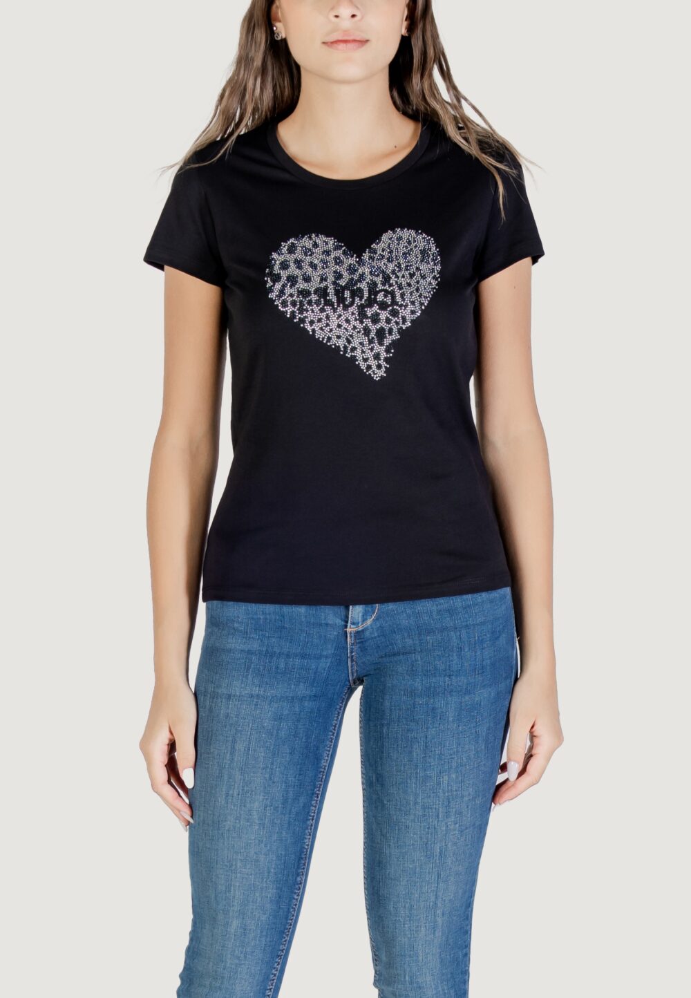 T-shirt Liu-Jo ECS T-SHIRT MODA M/C Nero - Foto 4