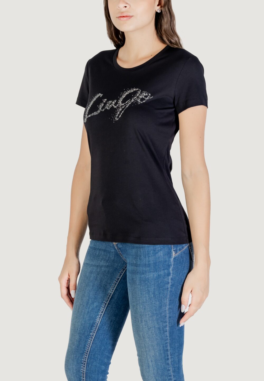 T-shirt Liu-Jo ECS T-SHIRT MODA M/C Nero - Foto 4