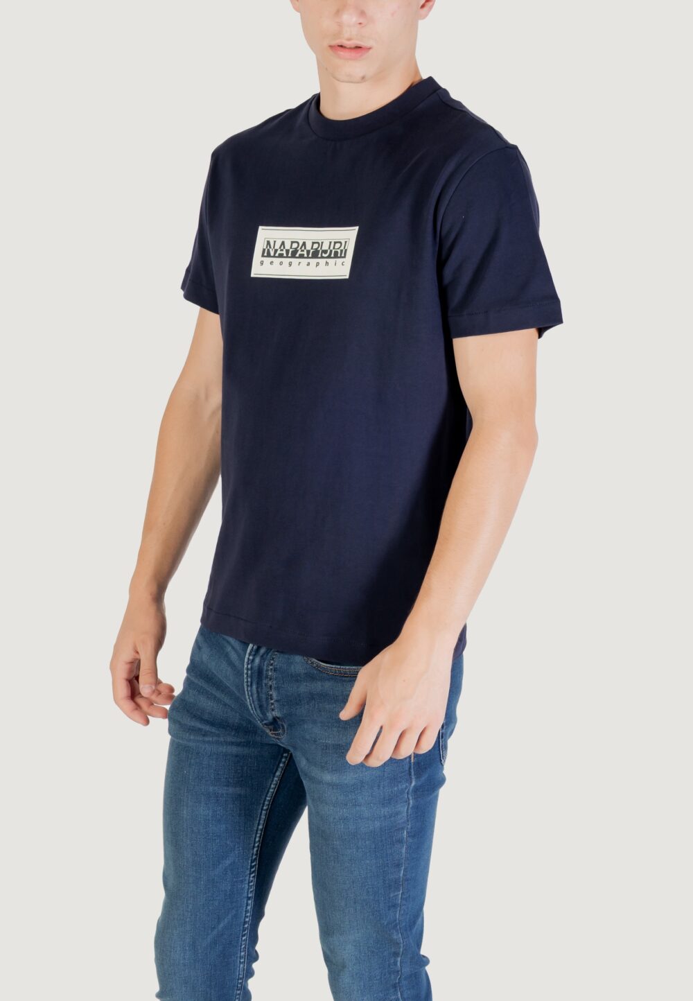 T-shirt Napapijri S-BOX LOGO SS Blu - Foto 2