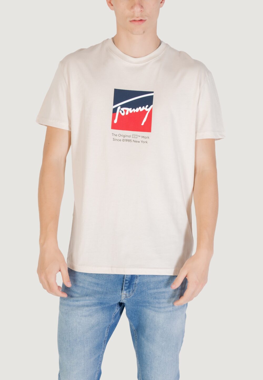 T-shirt Tommy Hilfiger Jeans TJM REG RWB DNA TEE Beige chiaro - Foto 1