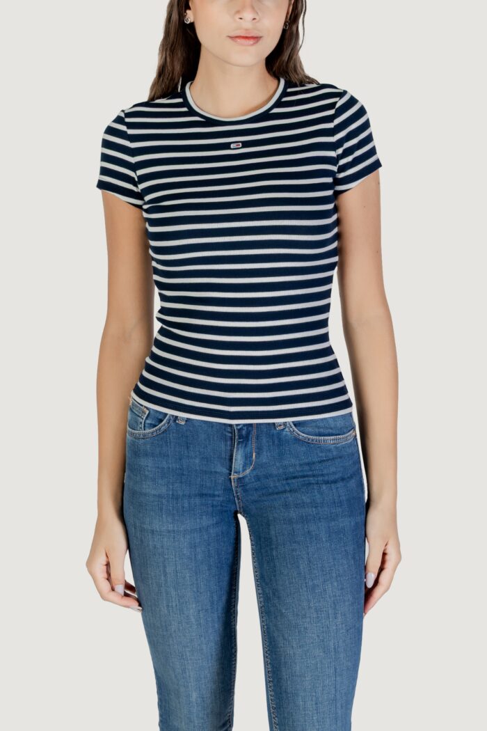 T-shirt Tommy Hilfiger TJW SLIM ESSENTIAL Bianco – Blu – DW0DW17383