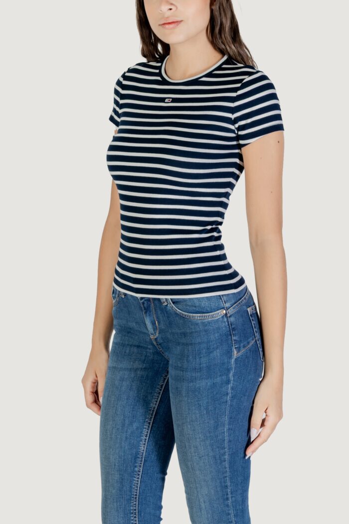 T-shirt Tommy Hilfiger TJW SLIM ESSENTIAL Bianco – Blu – DW0DW17383
