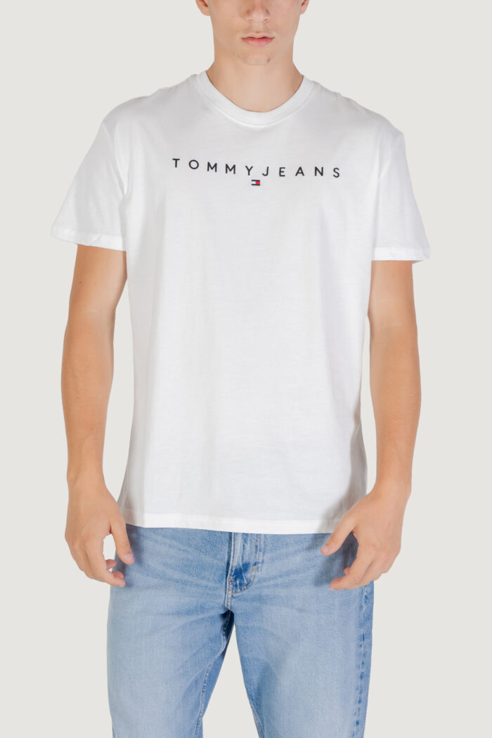 T-shirt Tommy Hilfiger TJM REG LINEAR LOGO Bianco – DM0DM20744