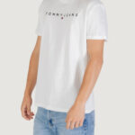 T-shirt Tommy Hilfiger Jeans TJM REG LINEAR LOGO Bianco - Foto 2