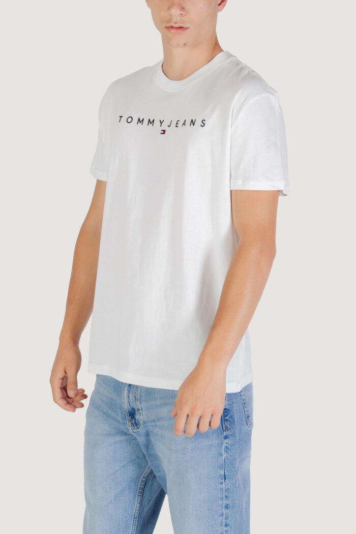 T-shirt Tommy Hilfiger TJM REG LINEAR LOGO Bianco – DM0DM20744