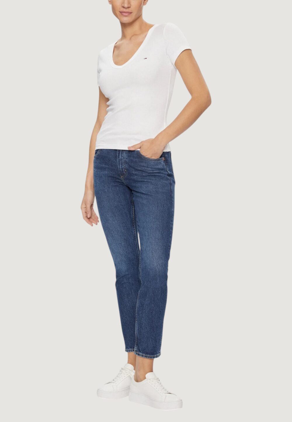 T-shirt Tommy Hilfiger Jeans TJW ESSENTIAL Bianco - Foto 2