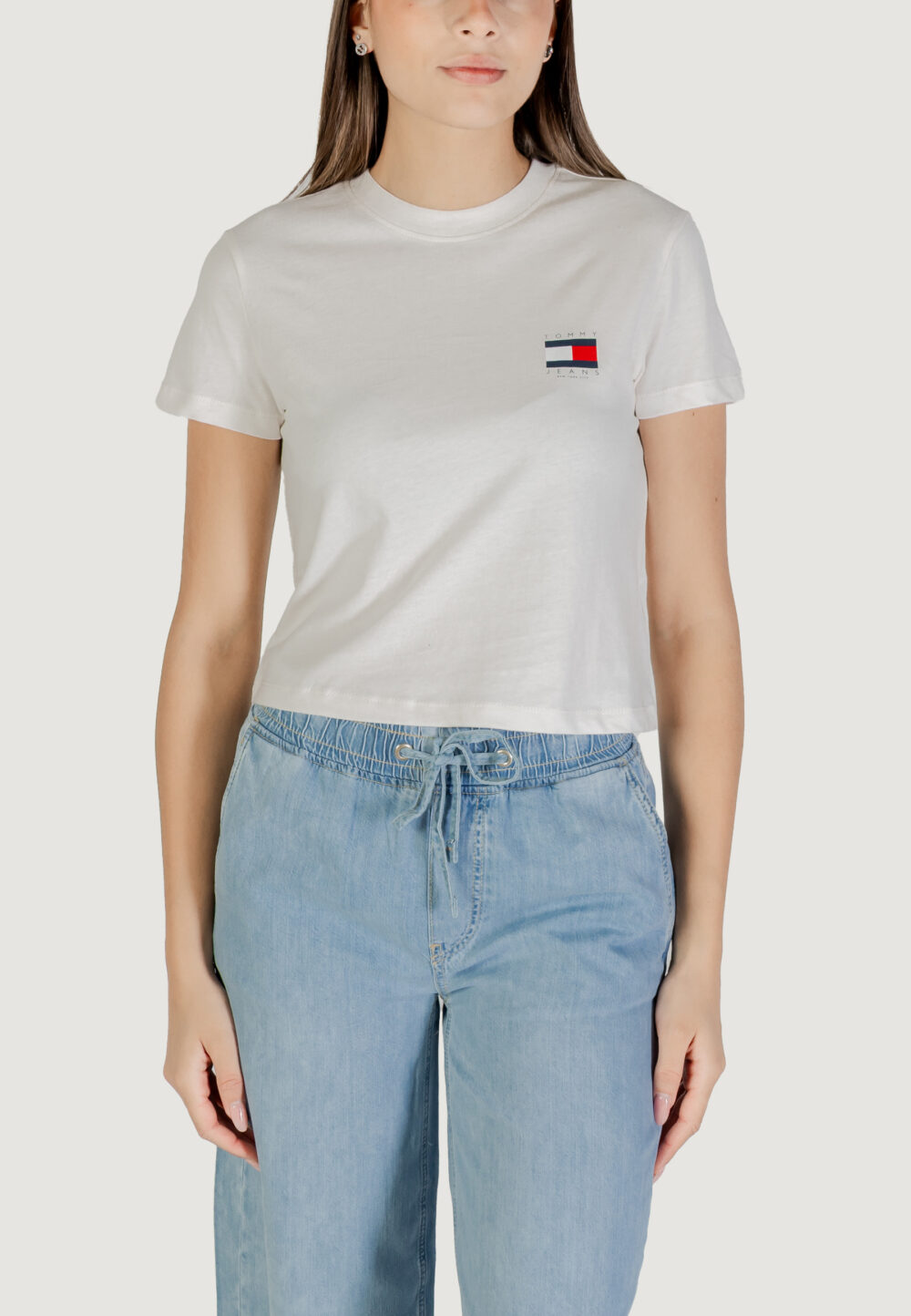 T-shirt Tommy Hilfiger Jeans TJW REG SH TOMMY US Bianco - Foto 1