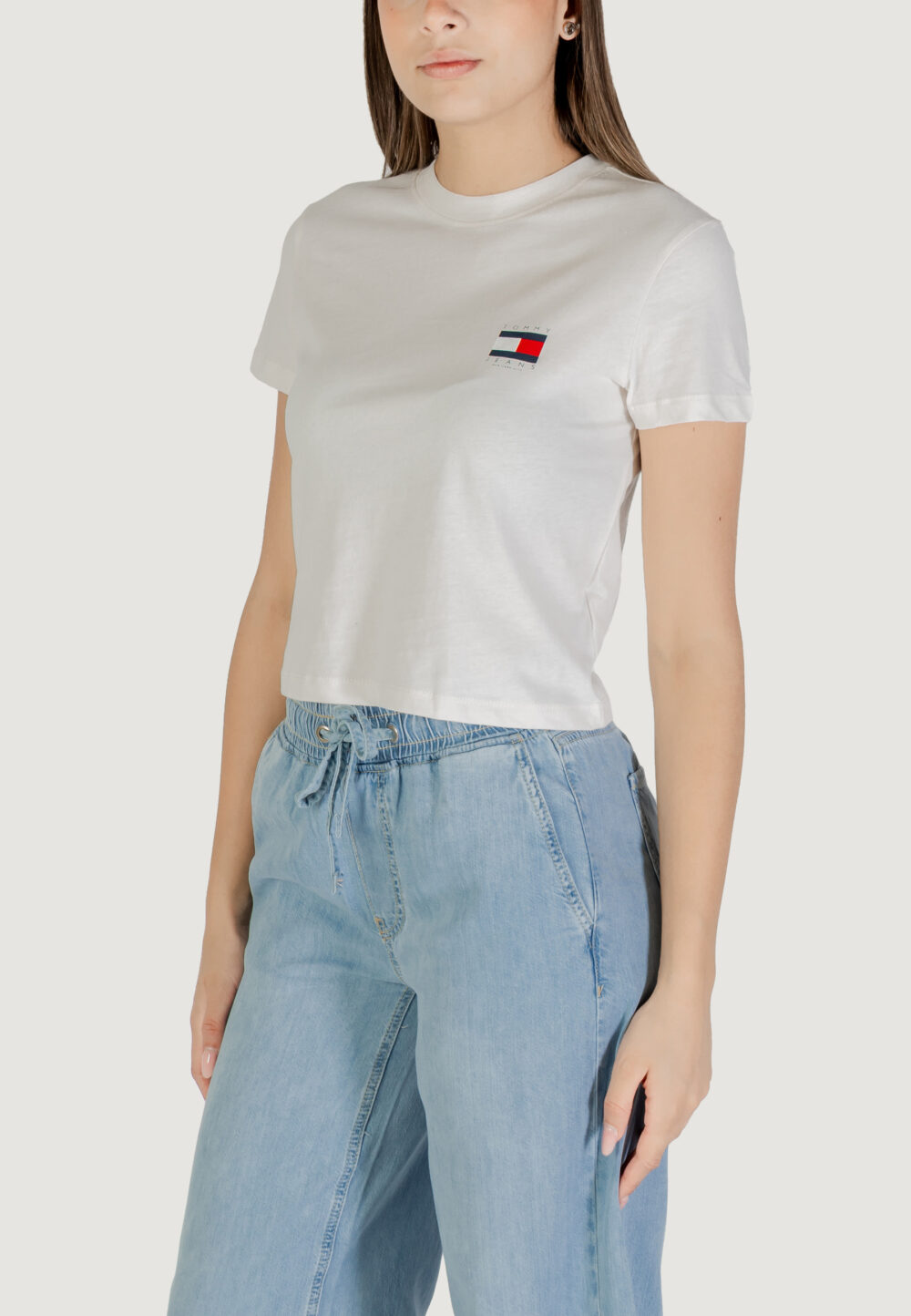 T-shirt Tommy Hilfiger Jeans TJW REG SH TOMMY US Bianco - Foto 2