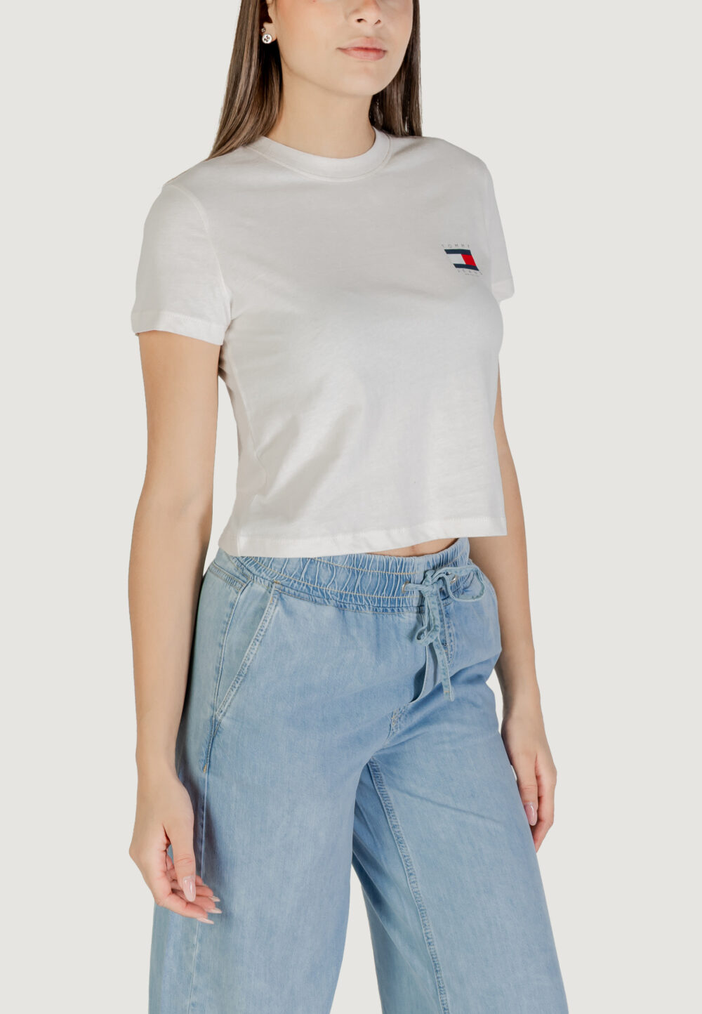T-shirt Tommy Hilfiger Jeans TJW REG SH TOMMY US Bianco - Foto 3