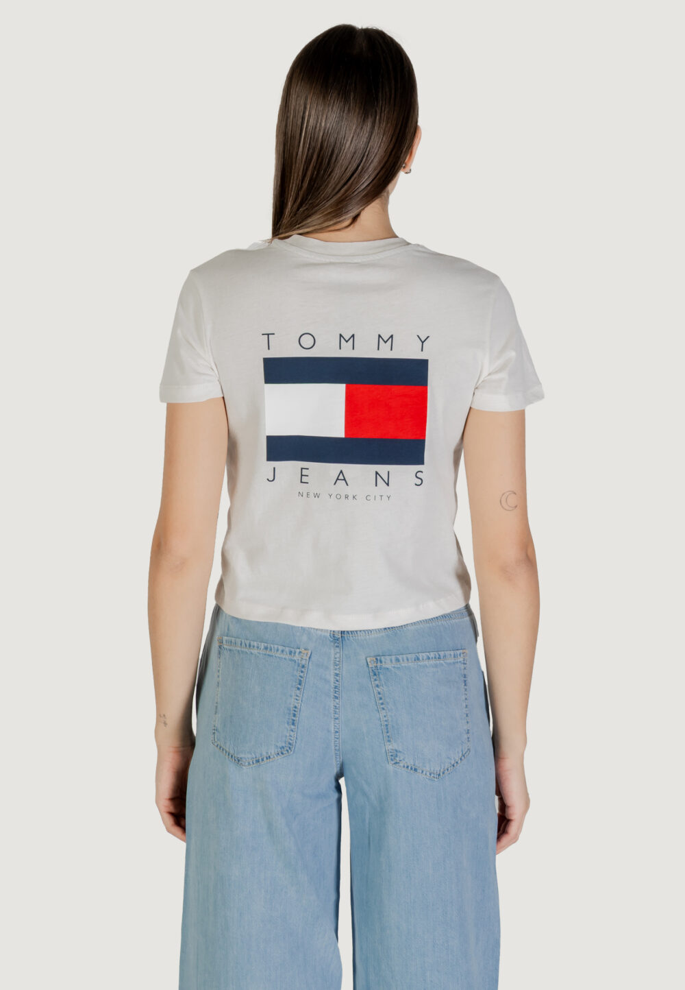 T-shirt Tommy Hilfiger Jeans TJW REG SH TOMMY US Bianco - Foto 4