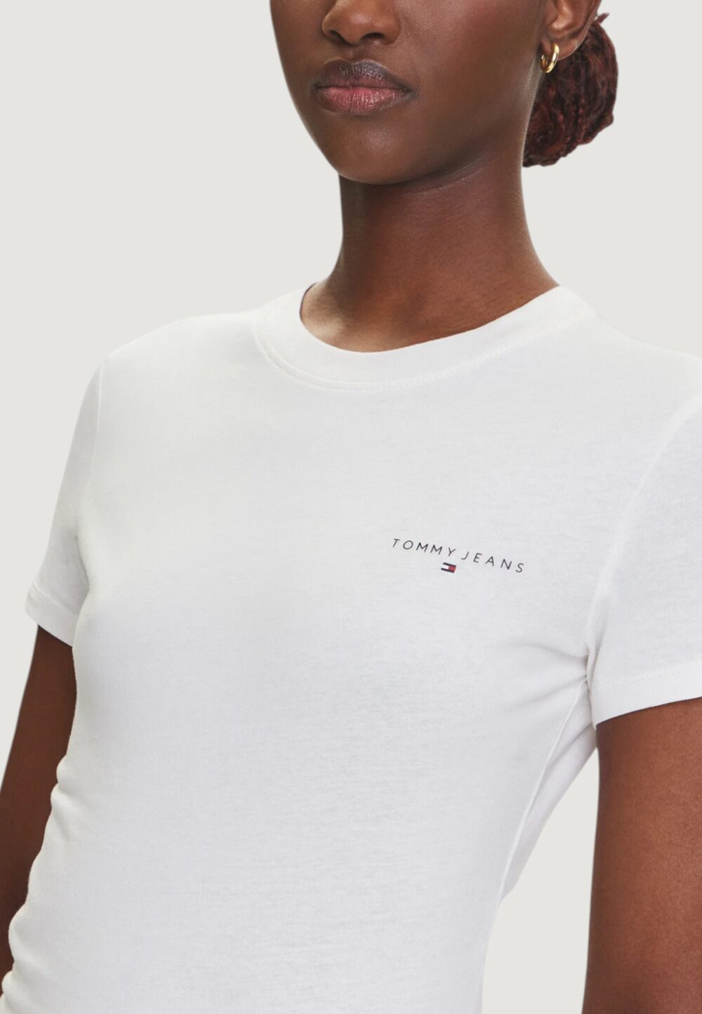 T-shirt Tommy Hilfiger Jeans TJW SLIM LINEAR SS T Bianco - Foto 3