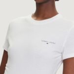 T-shirt Tommy Hilfiger Jeans TJW SLIM LINEAR SS T Bianco - Foto 3