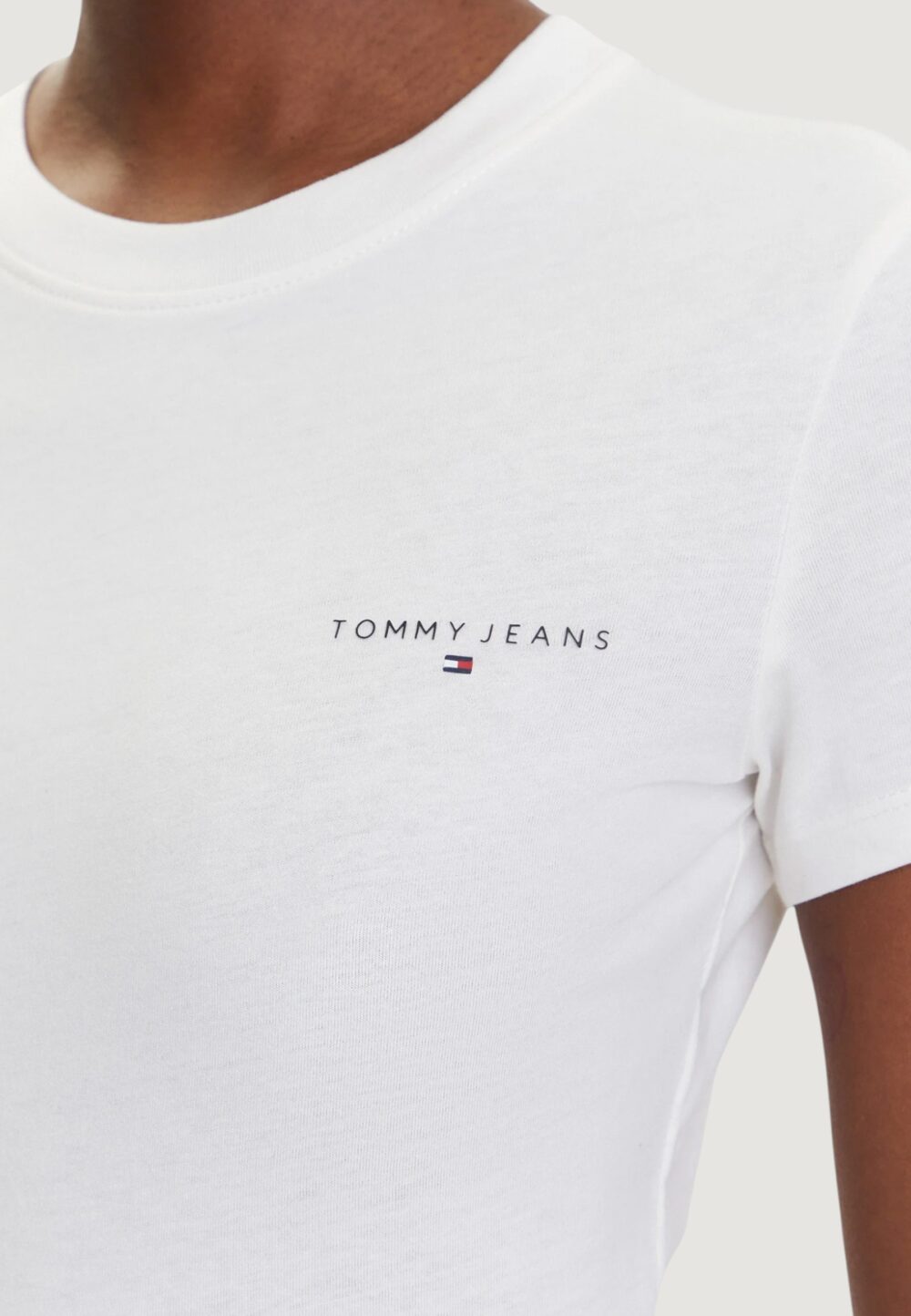 T-shirt Tommy Hilfiger Jeans TJW SLIM LINEAR SS T Bianco - Foto 5