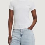 T-shirt Tommy Hilfiger Jeans TJW SLIM LINEAR SS T Bianco - Foto 1