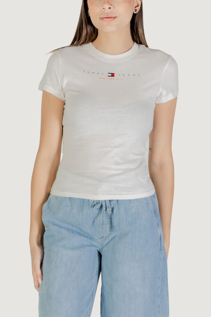 T-shirt Tommy Hilfiger TJW SLIM TJ US LINEA Bianco – DW0DW21422