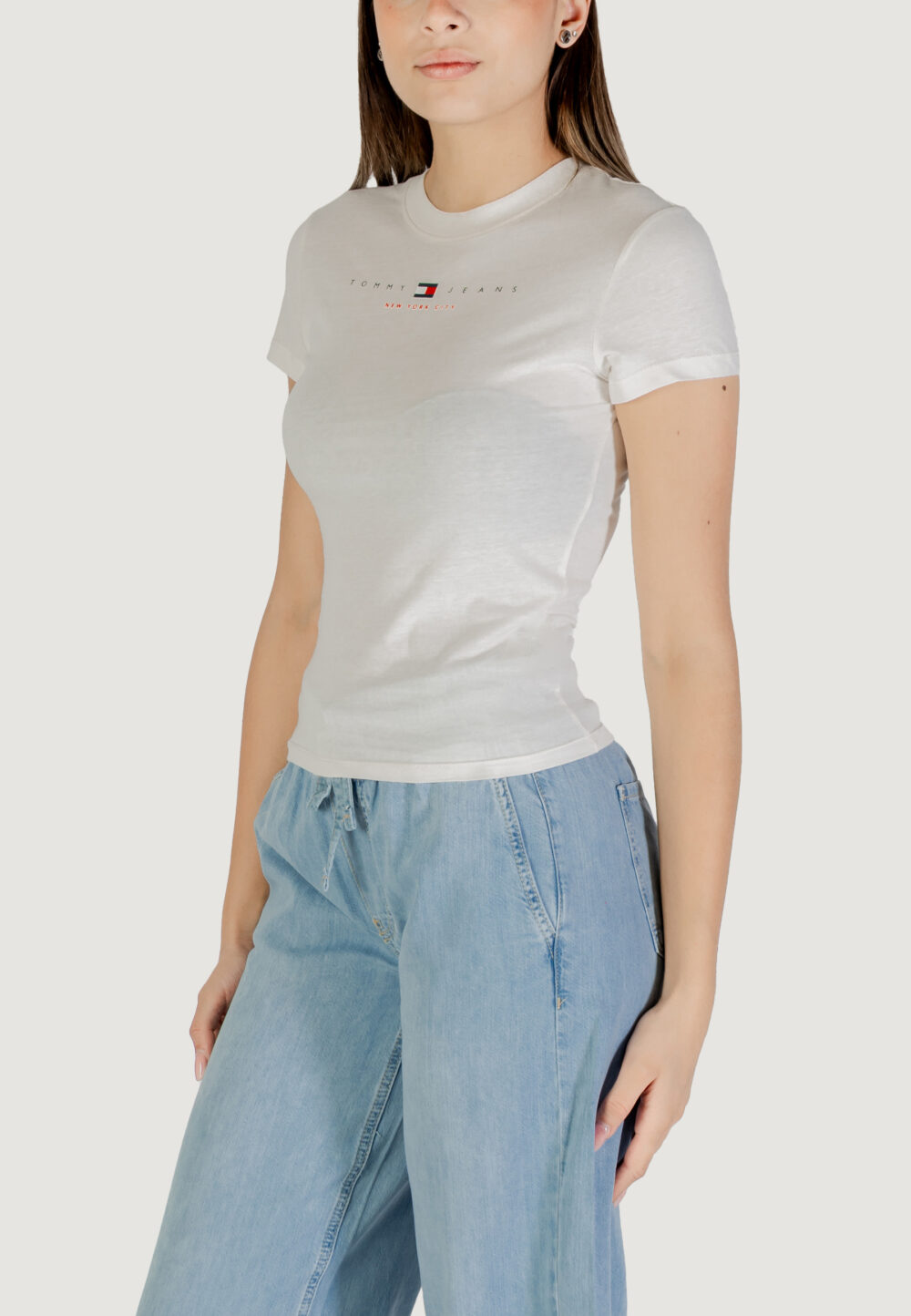 T-shirt Tommy Hilfiger Jeans TJW SLIM TJ US LINEA Bianco - Foto 2