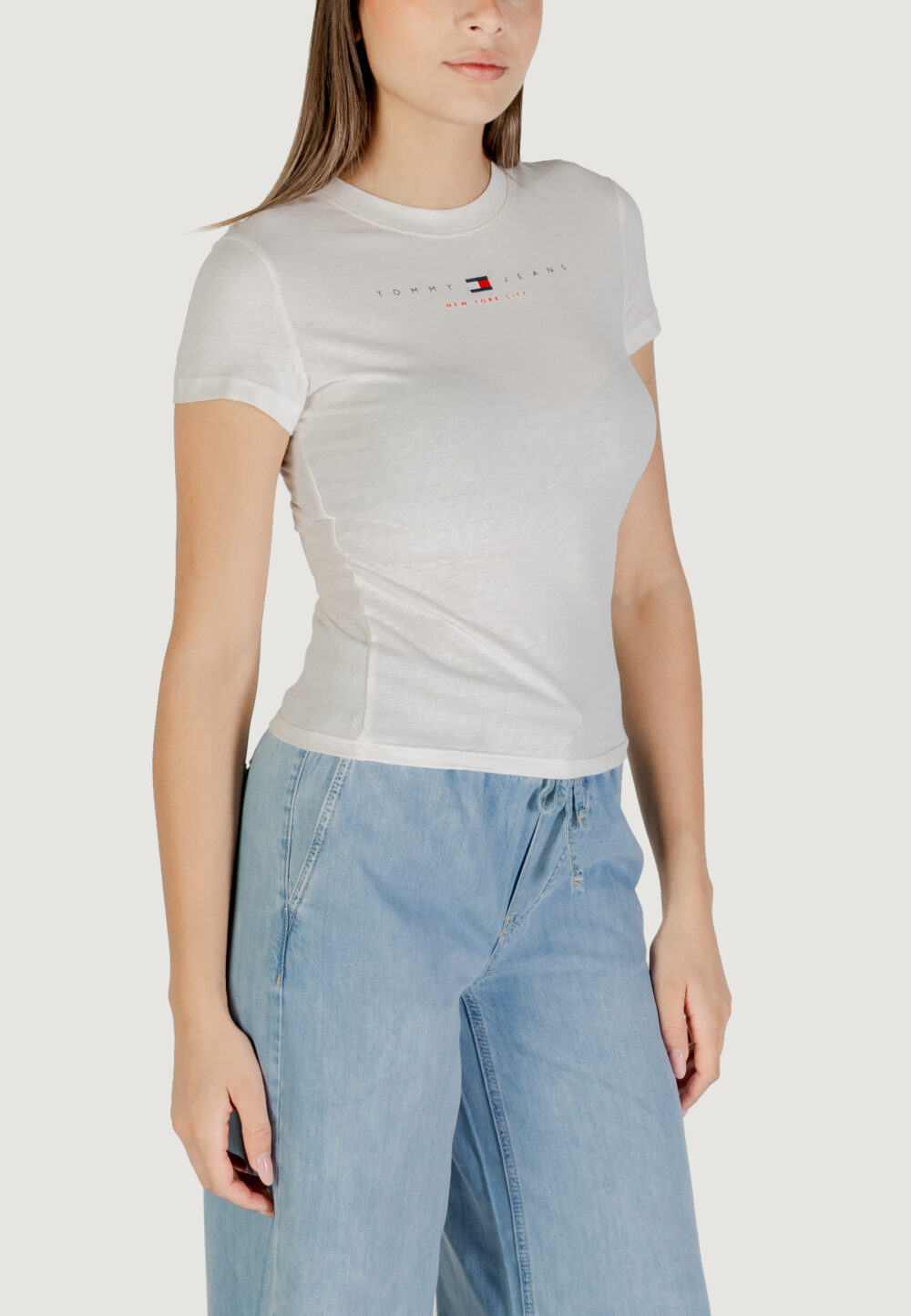 T-shirt Tommy Hilfiger Jeans TJW SLIM TJ US LINEA Bianco - Foto 3