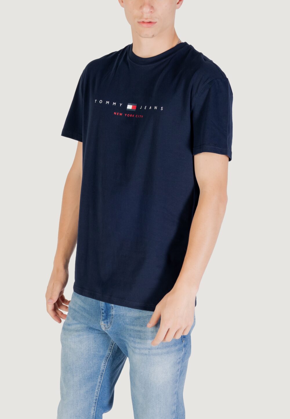T-shirt Tommy Hilfiger Jeans TJM REG FLAG LINEAR Blue scuro - Foto 2