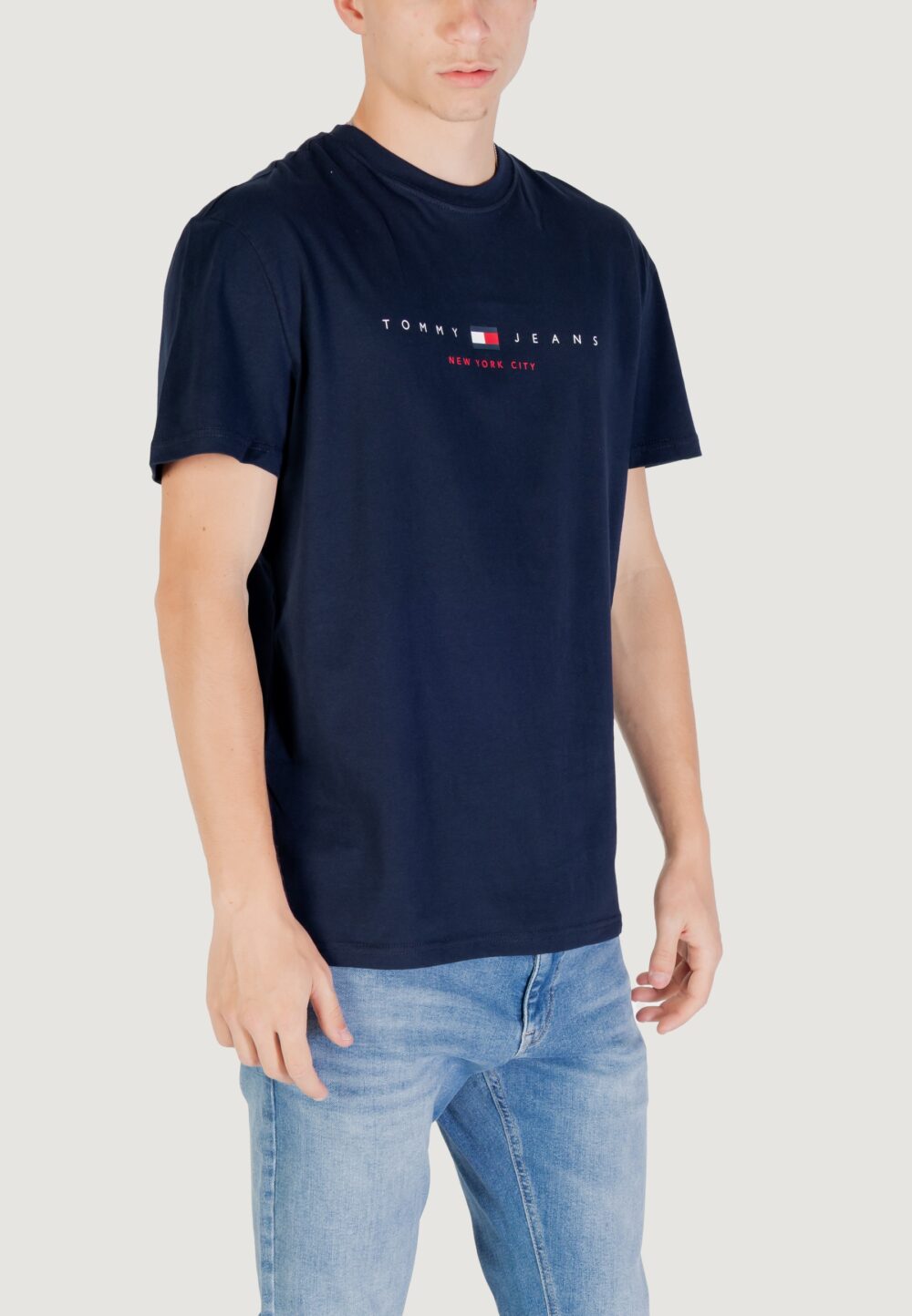T-shirt Tommy Hilfiger Jeans TJM REG FLAG LINEAR Blue scuro - Foto 3