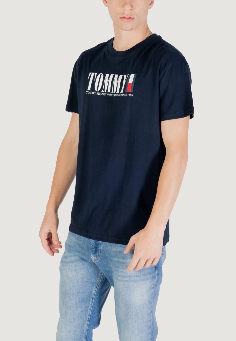 T-shirt Tommy Hilfiger Jeans TJM REG TOMMY DNA FL Blue scuro - Foto 2