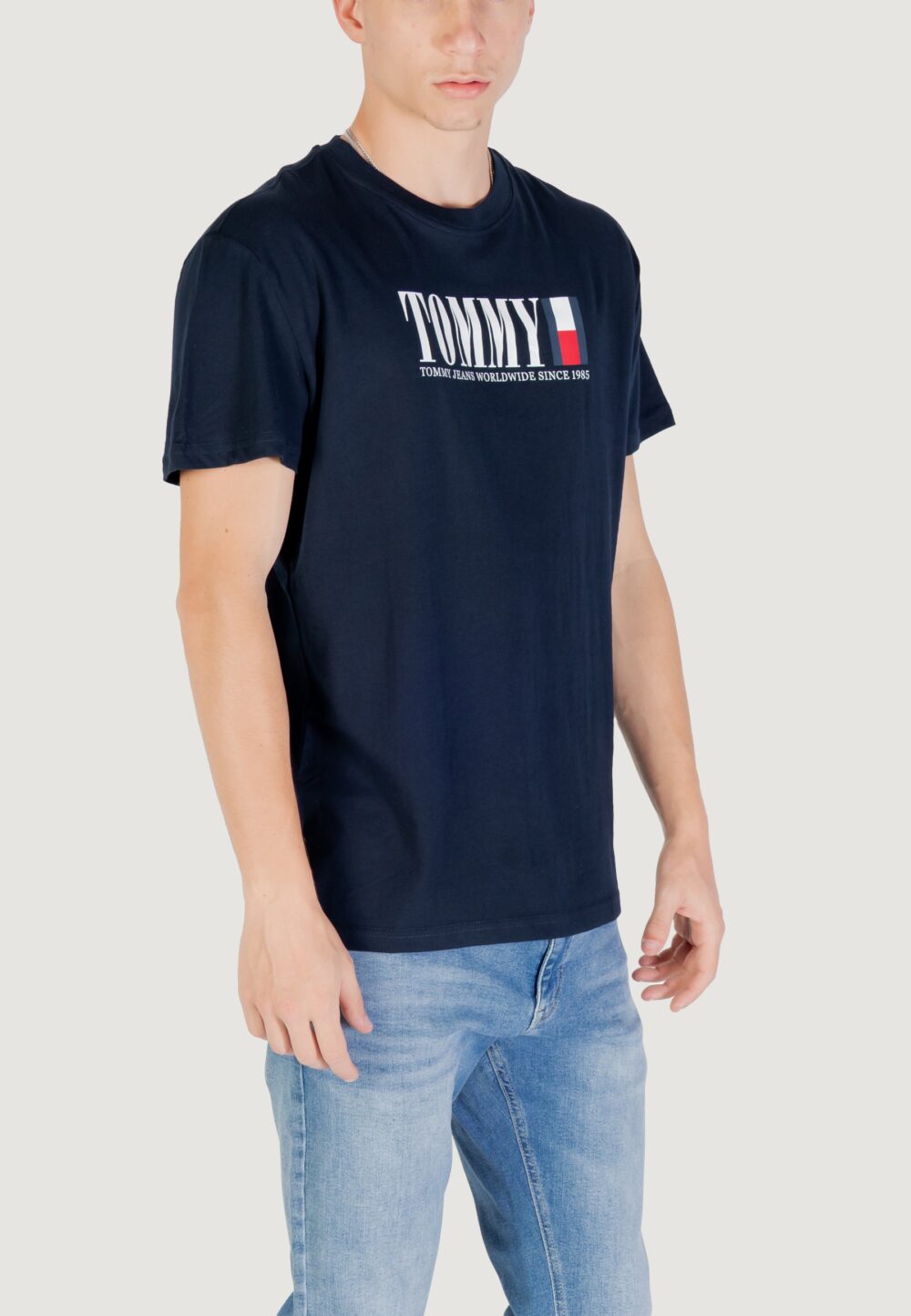 T-shirt Tommy Hilfiger Jeans TJM REG TOMMY DNA FL Blue scuro - Foto 3