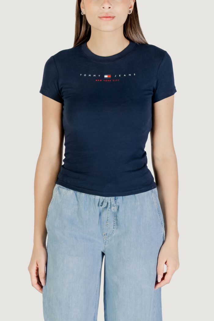 T-shirt Tommy Hilfiger TJW SLIM TJ US LINEA Blue scuro – DW0DW21422