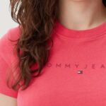 T-shirt Tommy Hilfiger Jeans TJW TONAL LINEA Corallo - Foto 4