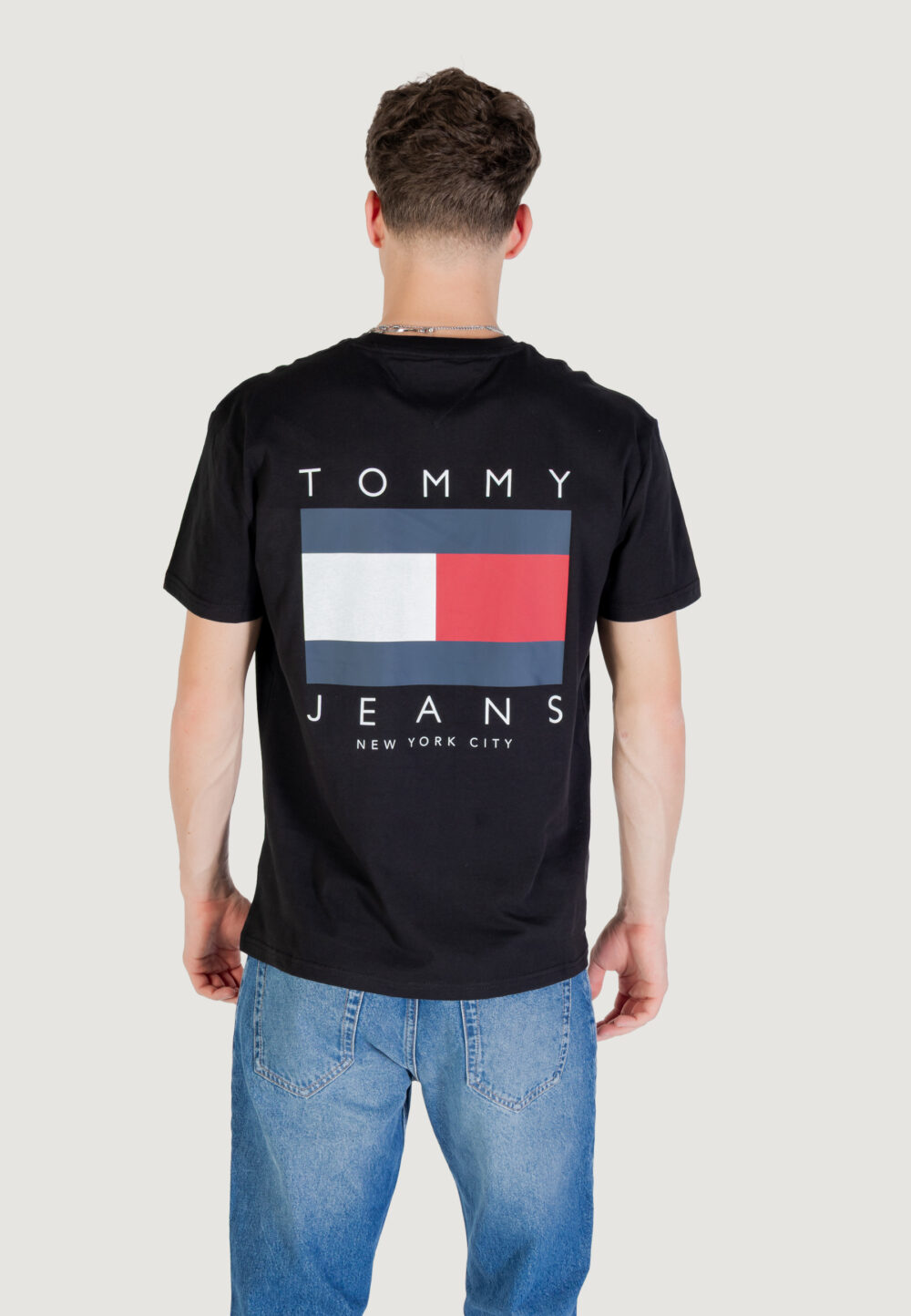 T-shirt Tommy Hilfiger Jeans TJM REG FLAG GRAPH B Nero - Foto 4