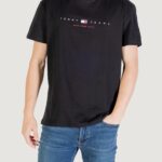 T-shirt Tommy Hilfiger Jeans TJM REG FLAG LINEAR Nero - Foto 1