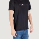 T-shirt Tommy Hilfiger Jeans TJM REG FLAG LINEAR Nero - Foto 2