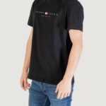 T-shirt Tommy Hilfiger Jeans TJM REG FLAG LINEAR Nero - Foto 3